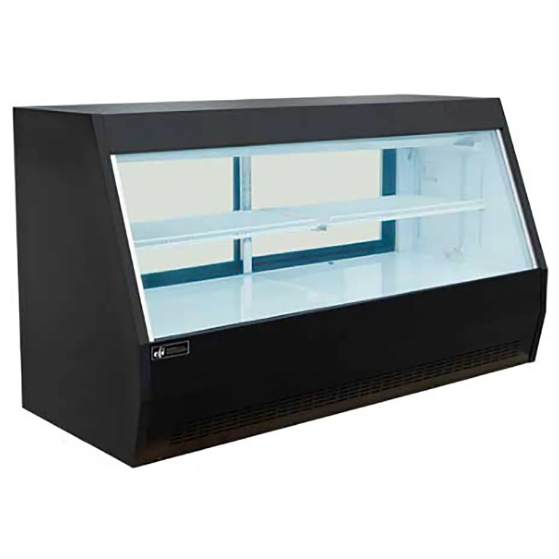 EFI CDS-2000B Straight Glass 79" Refrigerated Deli Case - Available in Black or Stainless Steel Finish-Phoenix Food Equipment