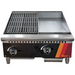 EFI HCT24-12CH-12GM 24 inch gas countertop combo with 12 inch charbroiler grates and 12 inch griddle plate, angled view