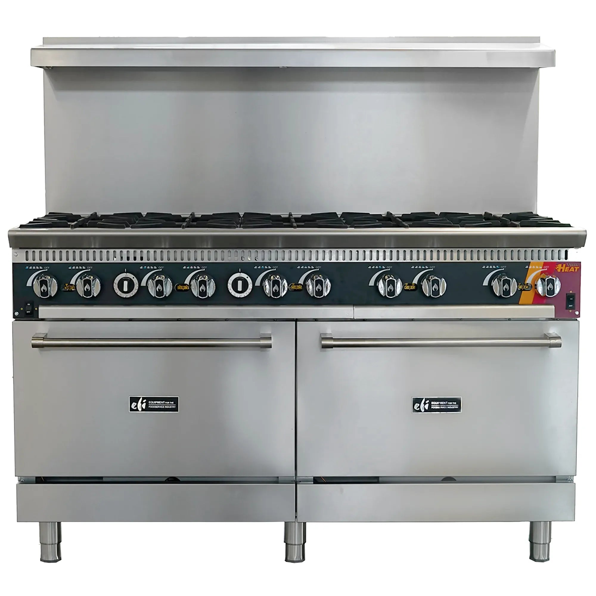EFI Natural Gas/Propane 60" Stove Top Range with Convection Oven - 10 Burners-Phoenix Food Equipment