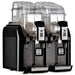 Elmeco BB2 GREEN BigBiz double 6L container slushie machine in black with two clear bowls and dispensing taps