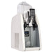 Elmeco QK1 GREEN single flavour 4L soft serve ice cream machine in white with clear hopper and dispensing handle