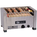 Emberglo 25C natural gas/propane countertop radiant 26 inch kebab broiler in stainless steel, loaded with skewers