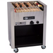 Emberglo 31F natural gas/propane floor model radiant 36 inch kebab broiler on a mobile open stand with kebab skewers
