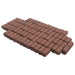 Emberglo 4577-01 briquettes for 25, 31 and 41 Series broilers, pile of reddish-brown ceramic briquettes from carton