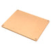 Epicurean HACCP natural cutting board in tan wood fiber composite with brown colour-coded corner feet, angled view