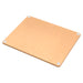 Epicurean HACCP natural cutting board in tan wood fiber composite with white colour-coded corner feet, angled view