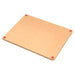 Epicurean HACCP natural cutting board in tan wood fiber composite with red colour-coded corner feet, angled view