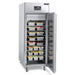 Eurodib ARG30 ice cream cabinet with door open showing shelves stocked with tubs of ice cream, angled view