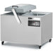 Eurodib Atmovac PAMPERO 2-22D3 double chamber floor model vacuum sealer with swing lid, stainless steel on casters