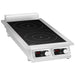Eurodib CCI2351PH commercial double electric induction cooker, black glass top and stainless housing with two knobs