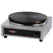 Eurodib CGCID4 Krampouz deluxe 15.75-inch gas crepe maker, black cast iron plate on stainless steel base, angled view