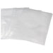 Eurodib channeled vacuum bags in assorted sizes, stack of clear embossed vacuum sealer pouches laid flat
