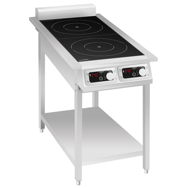 Eurodib FCI235OS1PH Commercial 2 Burner Electric Induction Range with Stand - 240V, 7000W-Phoenix Food Equipment