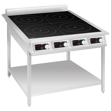 Eurodib FCI435OS1PH Floor Model Commercial Four Burner Electric Induction Cooker - 240V, 14000W-Phoenix Food Equipment