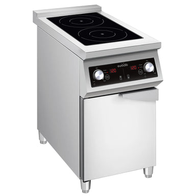 Eurodib FCIHD235D3PH Commercial 2 Burner Electric Induction Range with Cabinet - 208V, 7000W-Phoenix Food Equipment