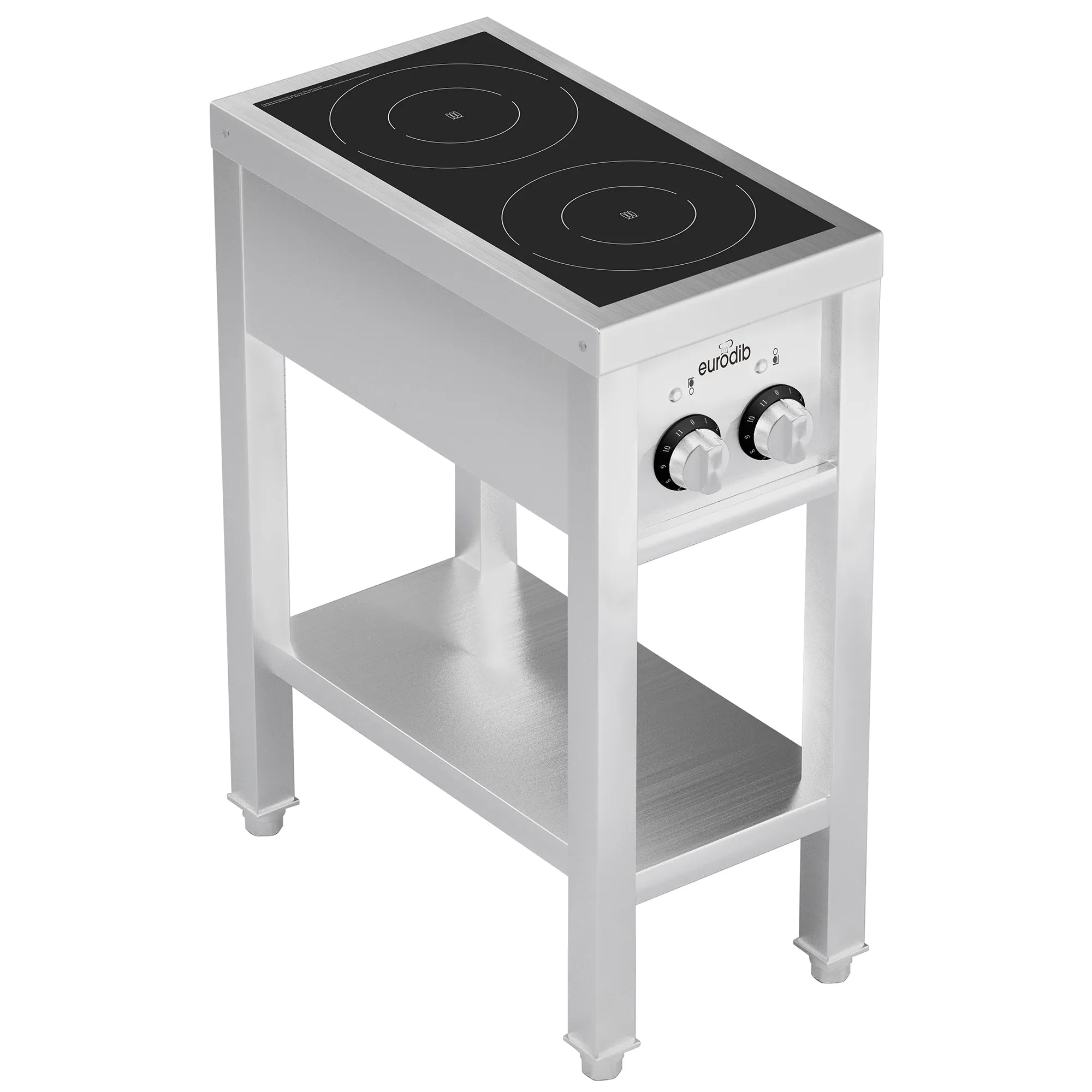 Eurodib FCIHD235OS3PH Floor Model Commercial Double Electric Induction Cooker - 208V, 7000W-Phoenix Food Equipment