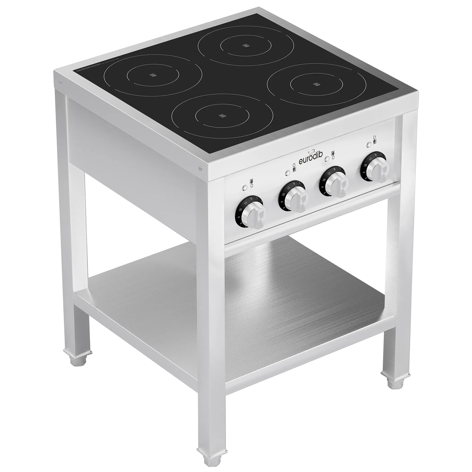 Eurodib FCIHD435OS3PH Floor Model Commercial Four Burner Electric Induction Cooker - 208V, 14000W-Phoenix Food Equipment