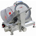 Eurodib HBS-250L manual aluminum meat slicer with 10-inch blade, thickness knob and carriage handle, angled view