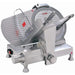 Eurodib HBS-300L manual aluminum meat slicer with 12-inch blade, blade guard and sliding carriage, angled side view