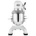 Eurodib M10ETL 10 qt planetary stand mixer, front view showing stainless steel bowl, guard and bowl lift handle