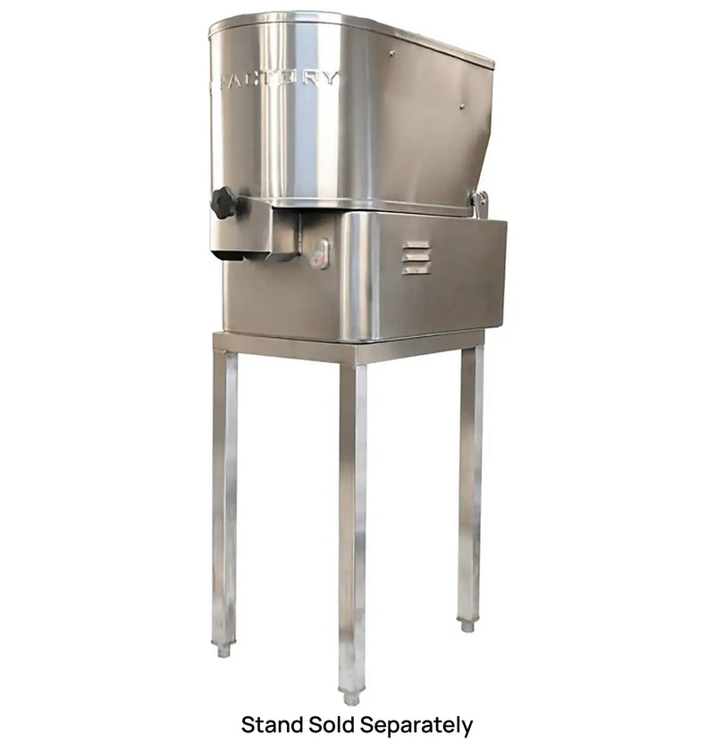 Fry Factory AFC-50 electric high volume french fry cutter in stainless steel, shown on a stand sold separately