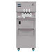 Gel Matic MV EASY 2 KOLOR PM double flavour plus three ripples floor soft serve machine in grey on casters