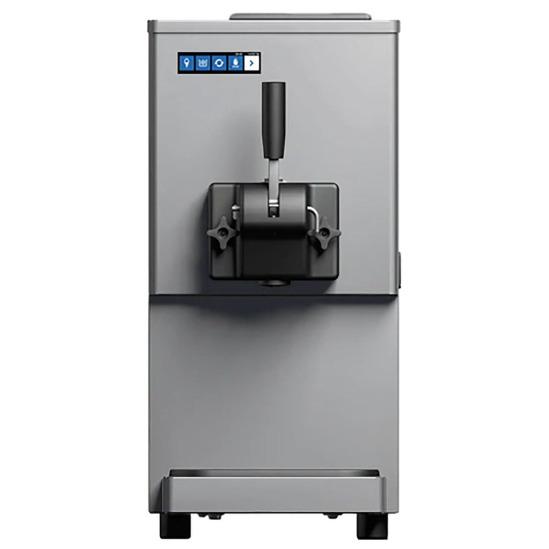 Gel Matic SC EASY 1 GR single flavour countertop soft serve ice cream machine in grey with one dispensing handle