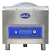 Globe GVP20A advanced stainless steel chamber vacuum packaging machine with domed lid closed and pressure gauge