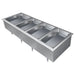 Hatco DHWBI-1 drop-in electric dry food warmer in stainless steel, four well size shown with full size pans
