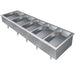 Hatco DHWBI-1 drop-in electric dry food warmer in stainless steel, five well size shown with full size pans