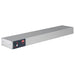 Hatco GRAH-18 high wattage 18 inch electric strip heater in aluminum with infinite control knob, angled front view