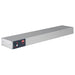 Hatco GRAH-30 high wattage 30 inch electric strip heater in aluminum with infinite control knob, angled front view