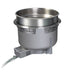 Hatco HWB-11QT 11 quart round drop-in soup warmer in stainless steel with wired control box and conduit, angled
