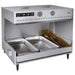 Hatco MPWS-36 multi section 37 inch warming station shown with pans and gold fry baskets in the holding area