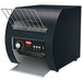 Hatco TQ3-10 conveyor toaster in black with 2 inch opening, wire bread loading rack and front digital controls