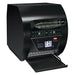 Hatco TQ3-900H conveyor toaster in black with 3 inch opening, touchscreen control panel and front landing tray