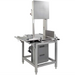Hobart 6801-22 floor model hose down washable band saw, stainless steel frame with sliding table, right angled view
