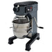Hobart Centerline HMM10-1STD 10 qt commercial planetary mixer, dark grey body with stainless bowl and guard, angled