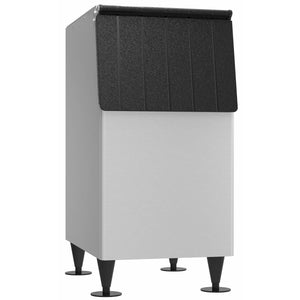 Hoshizaki B-300SF 22-inch ice storage bin for modular ice machines in stainless steel with black door on legs