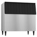 Hoshizaki B-700SF 44-inch ice storage bin for modular ice machines in stainless steel with black door on legs
