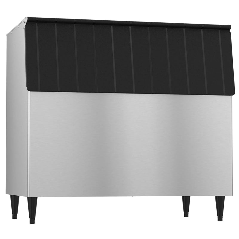Hoshizaki B-800SF 48-inch ice storage bin for modular ice machines in stainless steel with black door on legs