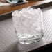 Hoshizaki F-1002MAJ-C modular ice machine, clear glass filled with cubelet shaped nugget ice on a bar top