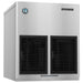 Hoshizaki F-1002MAJ modular flake ice machine head in stainless steel with two black vented front panels