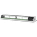 Hoshizaki HNC-210BA-R-SLH 83-inch refrigerated sushi showcase with curved glass, compressor housing on the right