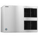 Hoshizaki KM-1900SAJ modular crescent ice machine, large stainless steel head with two black vented panels