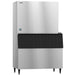 Hoshizaki KM-2600SWJ3 modular crescent ice machine shown mounted on a wide stainless steel ice bin, sold separately