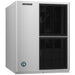 Hoshizaki KM-350MAJ modular crescent ice machine head in stainless steel with black vented front panel
