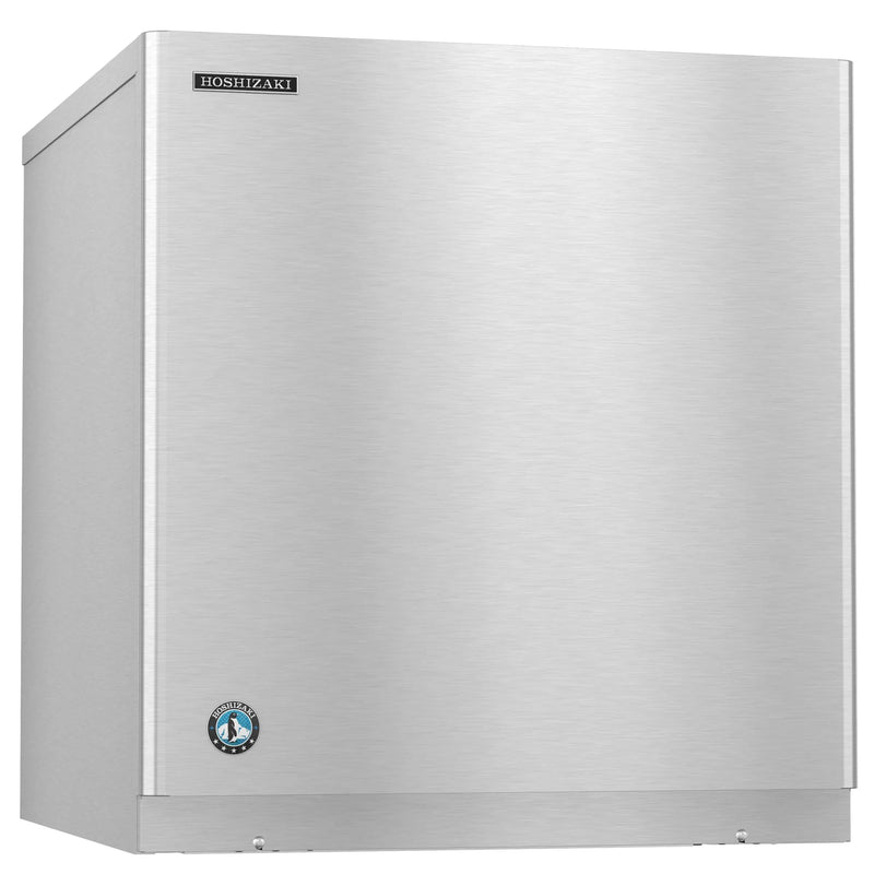 Hoshizaki KMD-410MAJ modular dispenser crescent ice machine head in stainless steel, angled front view