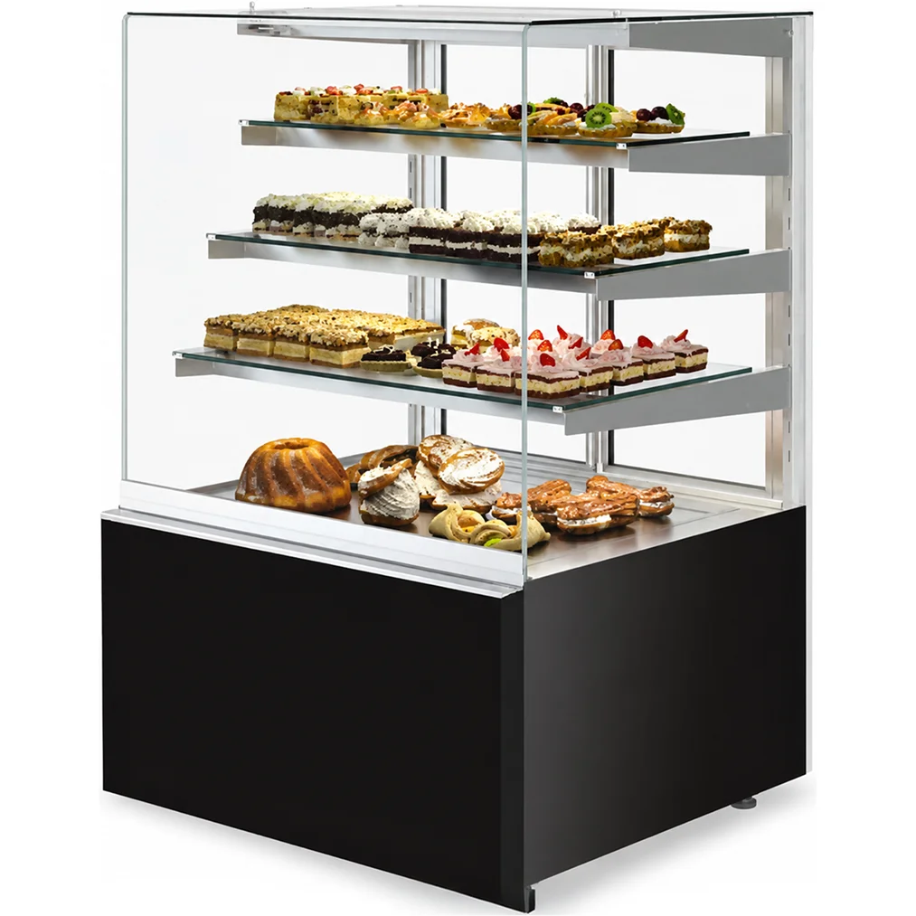 IGLOO By NOVA CUBE Series Square Glass 3 Tier Refrigerated Pastry Display Case - Various Sizes-Phoenix Food Equipment