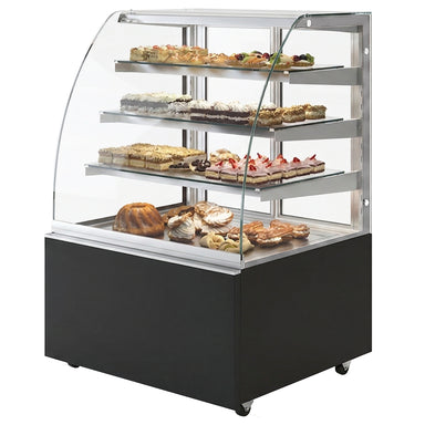 IGLOO By NOVA DOMINIKA Series Curved Glass 3 Tier Refrigerated Pastry Display Case - Various Sizes-Phoenix Food Equipment